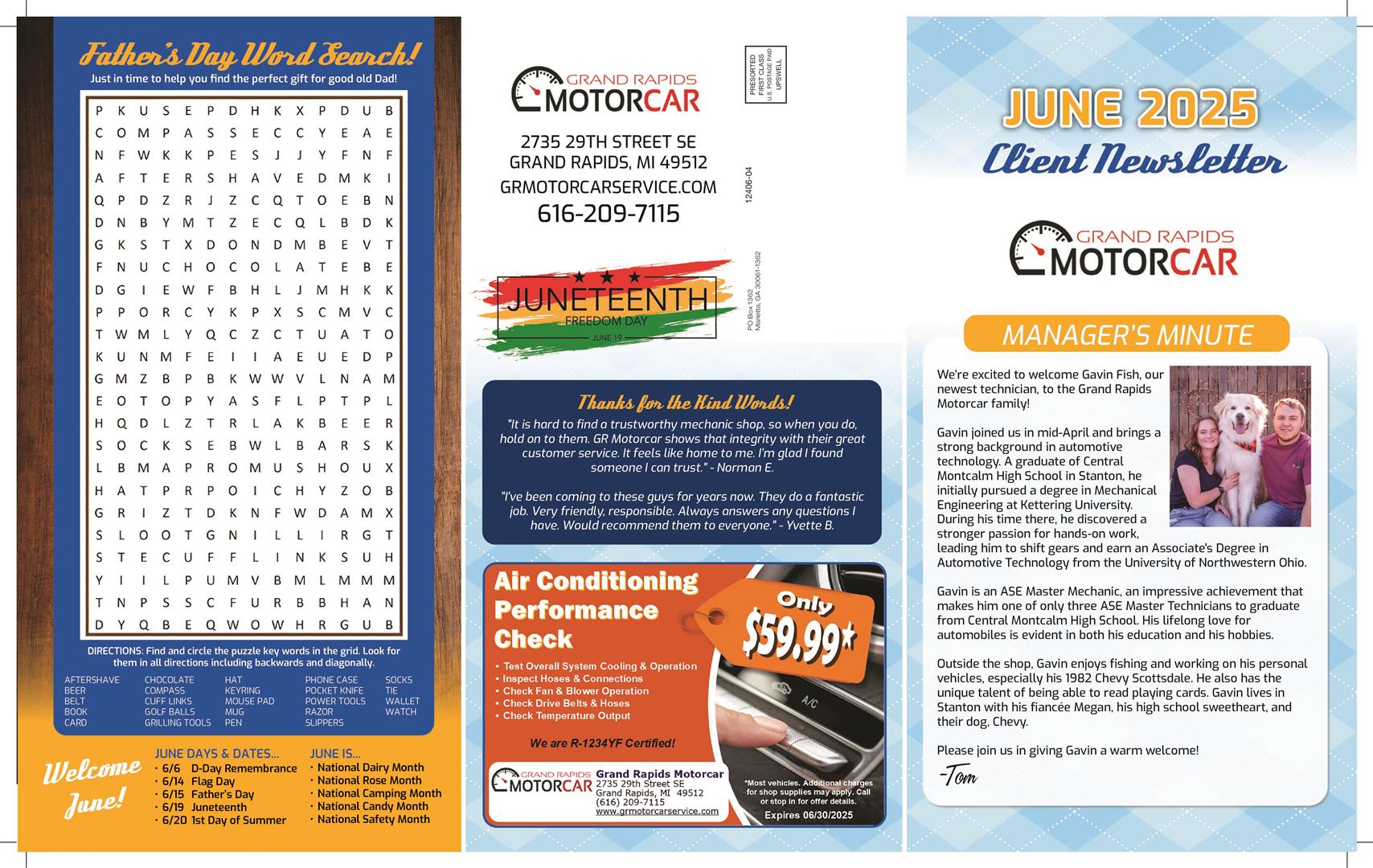 November Newsletter | Grand Rapids Motorcar